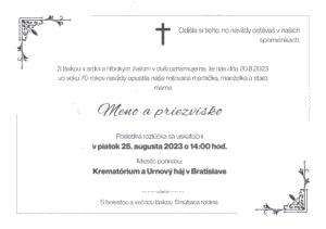 Spomienkové stránky a smútočné parte