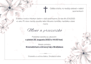 Spomienkové stránky a smútočné parte