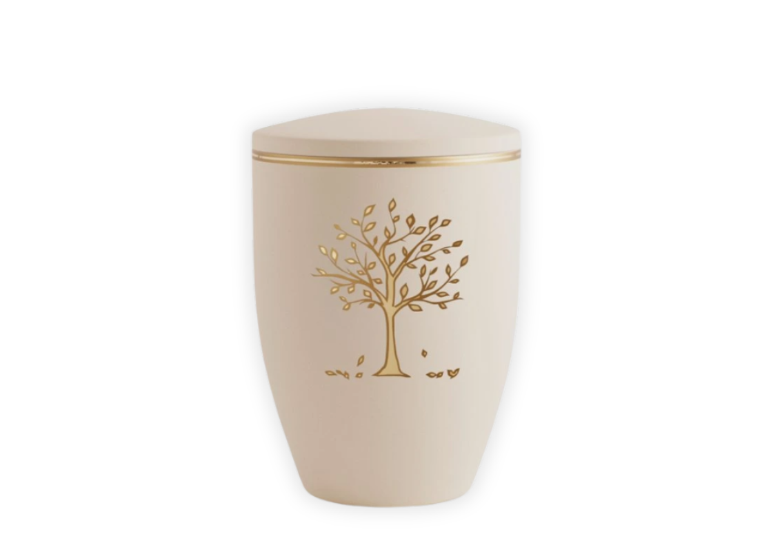 Kovová urna Strom zlatý