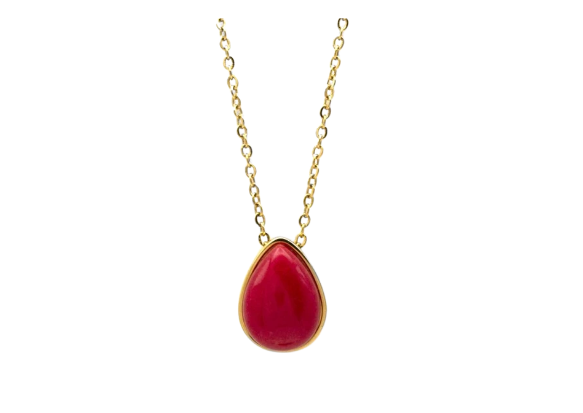 Šperk Slza červená